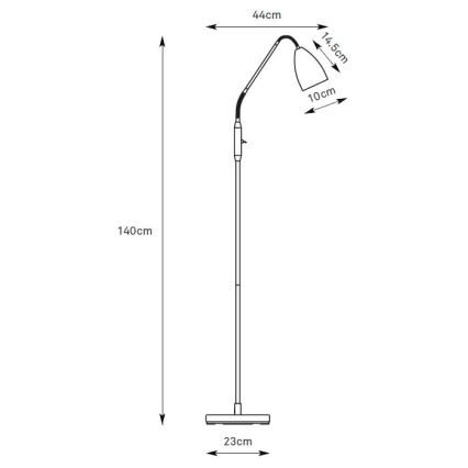 Markslöjd 108888 - Dimbare vloerlamp PATRO LED/4,9W/230V CRI 90 grijs