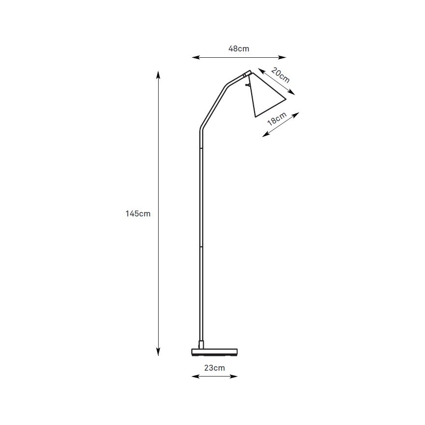 Markslöjd 108889 - Dimbare LED vloerlamp FUNIL LED/4,9W/230V CRI 90 zwart