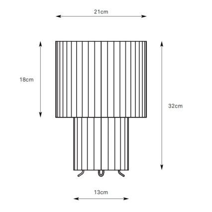 Markslöjd 108896 - Tafellamp CATIS 1xE27/60W/230V 32 cm grijs