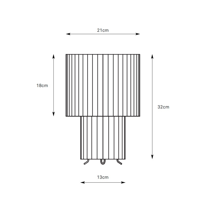 Markslöjd 108896 - Tafellamp CATIS 1xE27/60W/230V 32 cm grijs