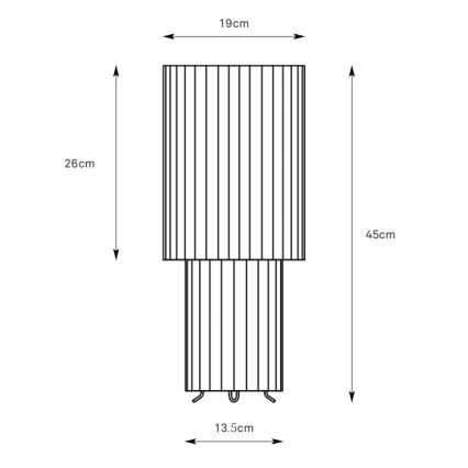 Markslöjd 108898 - Tafellamp CATIS 1xE27/60W/230V 45 cm grijs