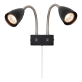 Markslöjd 108901 - Wandspot CIRO 2xGU10/7W/230V zwart