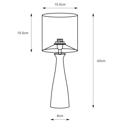 Markslöjd 108904 - Tafellamp BIRILLO 1xE14/60W/230V wit