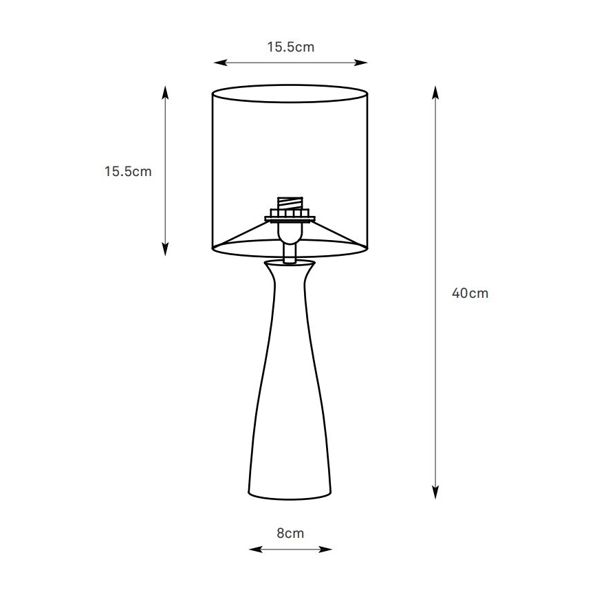 Markslöjd 108904 - Tafellamp BIRILLO 1xE14/60W/230V wit