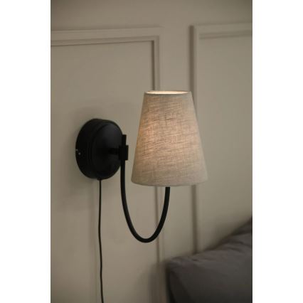 Markslöjd 108907 - Wandlamp AMAR 1xE14/40W/230V beige/zwart