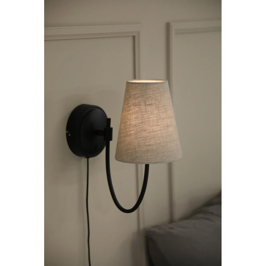 Markslöjd 108907 - Wandlamp AMAR 1xE14/40W/230V beige/zwart