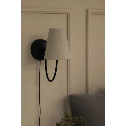 Markslöjd 108907 - Wandlamp AMAR 1xE14/40W/230V beige/zwart