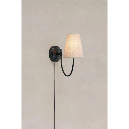 Markslöjd 108907 - Wandlamp AMAR 1xE14/40W/230V beige/zwart