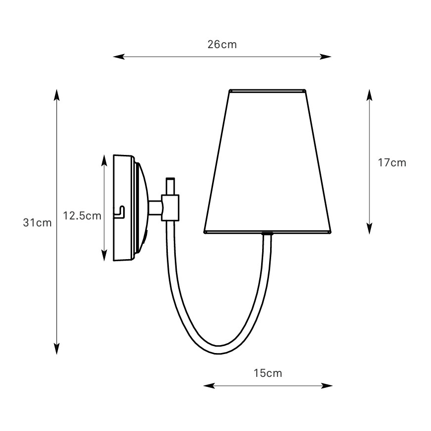 Markslöjd 108907 - Wandlamp AMAR 1xE14/40W/230V beige/zwart