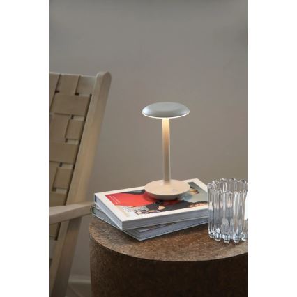 Markslöjd 108917 - LED Dimbaar buitenshuis oplaadbaar tafellamp PETIT LED/2W/1800 mAh 2200/2700/3000K IP44 grijs
