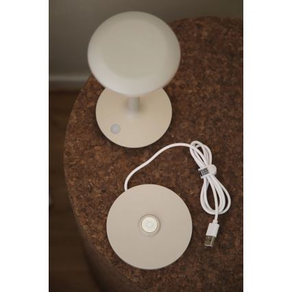 Markslöjd 108917 - LED Dimbaar buitenshuis oplaadbaar tafellamp PETIT LED/2W/1800 mAh 2200/2700/3000K IP44 grijs