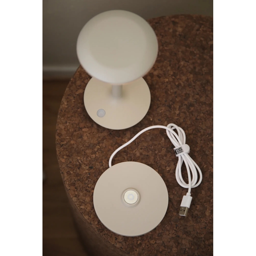 Markslöjd 108917 - LED Dimbaar buitenshuis oplaadbaar tafellamp PETIT LED/2W/1800 mAh 2200/2700/3000K IP44 grijs