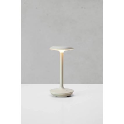 Markslöjd 108917 - LED Dimbaar buitenshuis oplaadbaar tafellamp PETIT LED/2W/1800 mAh 2200/2700/3000K IP44 grijs