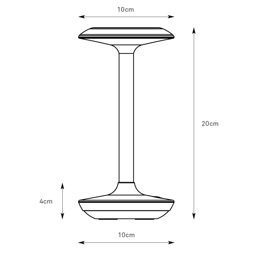 Markslöjd 108917 - LED Dimbaar buitenshuis oplaadbaar tafellamp PETIT LED/2W/1800 mAh 2200/2700/3000K IP44 grijs