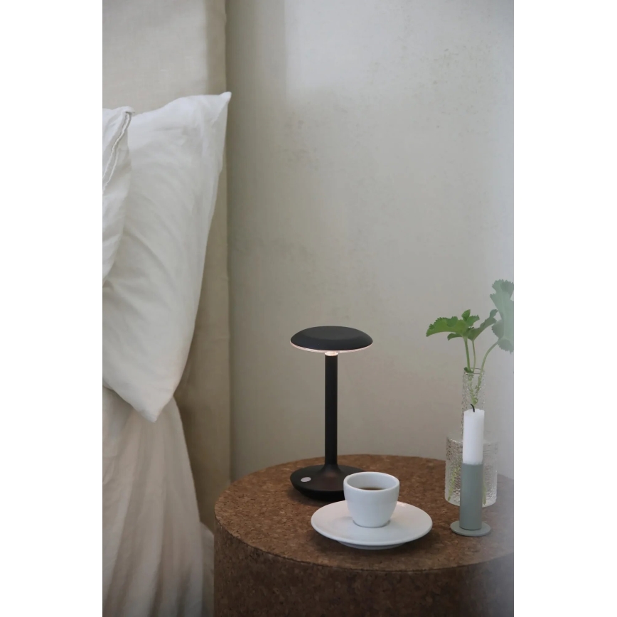 Markslöjd 108918 - LED Dimbaar buitenshuis oplaadbaar tafellamp PETIT LED/2W/1800 mAh 2200/2700/3000K IP44 zwart