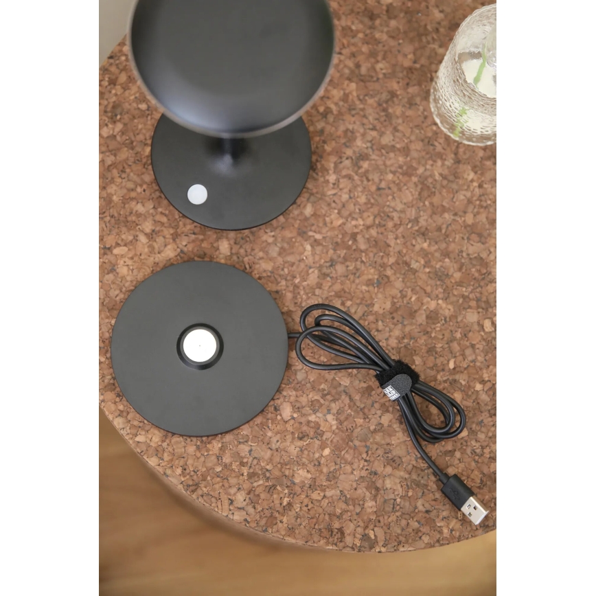Markslöjd 108918 - LED Dimbaar buitenshuis oplaadbaar tafellamp PETIT LED/2W/1800 mAh 2200/2700/3000K IP44 zwart