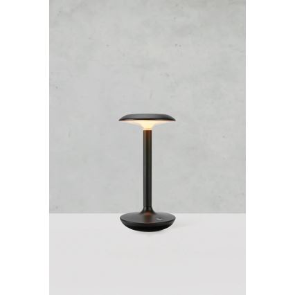 Markslöjd 108918 - LED Dimbaar buitenshuis oplaadbaar tafellamp PETIT LED/2W/1800 mAh 2200/2700/3000K IP44 zwart