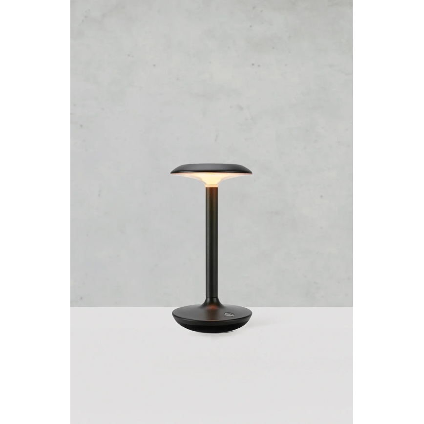 Markslöjd 108918 - LED Dimbaar buitenshuis oplaadbaar tafellamp PETIT LED/2W/1800 mAh 2200/2700/3000K IP44 zwart