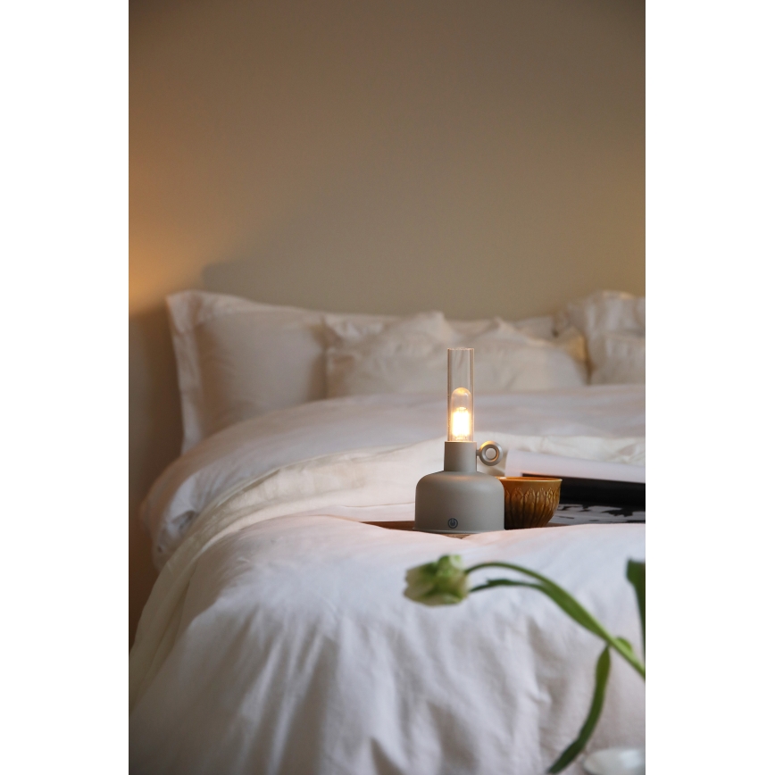 Markslöjd 108921 - LED Dimbaar buitenshuis oplaadbaar tafellamp ASTRID LED/2W/1200 mAh IP44 grijs