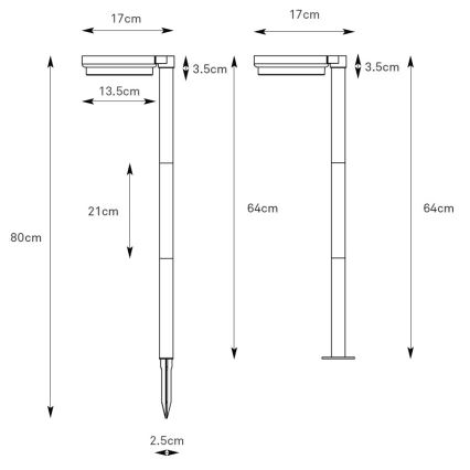 Markslöjd 108953 - Dimbare LED-solarlamp FRAME LED/2W/3,7V 4000 mAh IP44 zwart