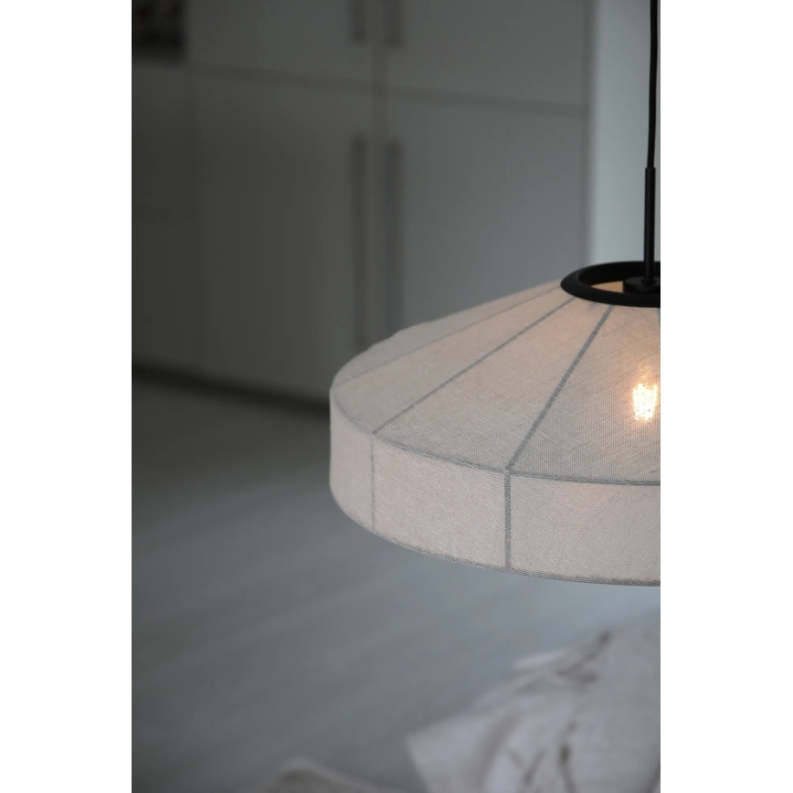 Markslöjd 108955 - Hanglamp aan kabel ALIA 1xE27/60W/230V linnen/zwart