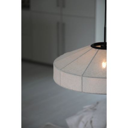 Markslöjd 108955 - Pendellamp ALIA met kabel 1xE27/60W/230V Ø 57 cm crème/zwart
