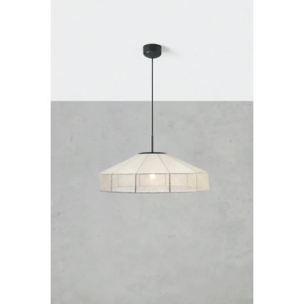 Markslöjd 108955 - Pendellamp ALIA met kabel 1xE27/60W/230V Ø 57 cm crème/zwart