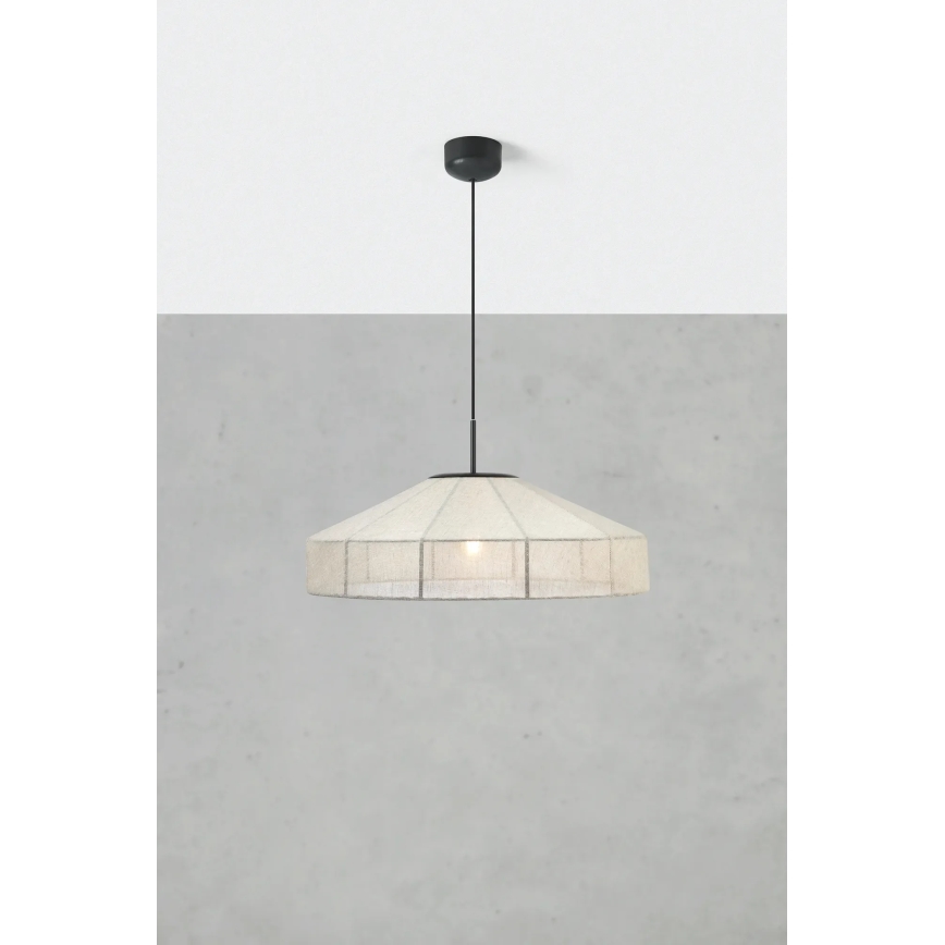 Markslöjd 108955 - Pendellamp ALIA met kabel 1xE27/60W/230V Ø 57 cm crème/zwart