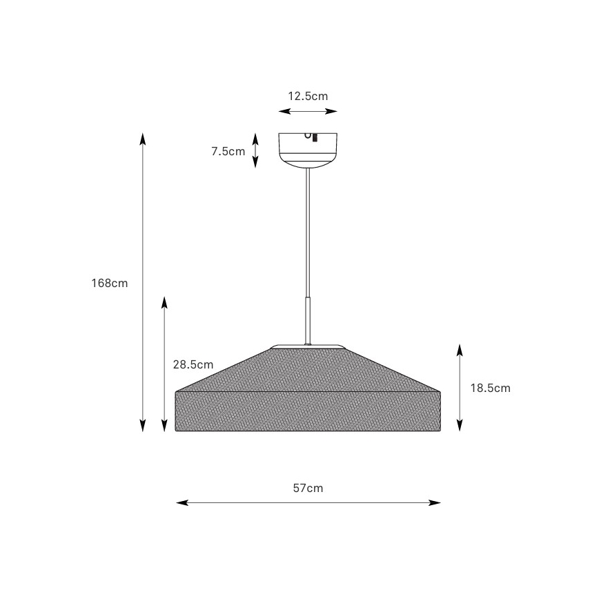 Markslöjd 108955 - Pendellamp ALIA met kabel 1xE27/60W/230V Ø 57 cm crème/zwart
