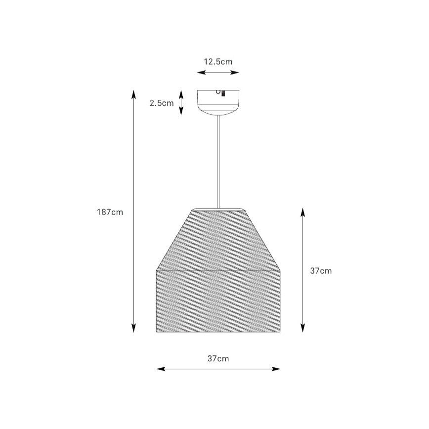 Markslöjd 108956 - Hanglamp aan kabel AIKO 1xE27/60W/230V linnen/zwart