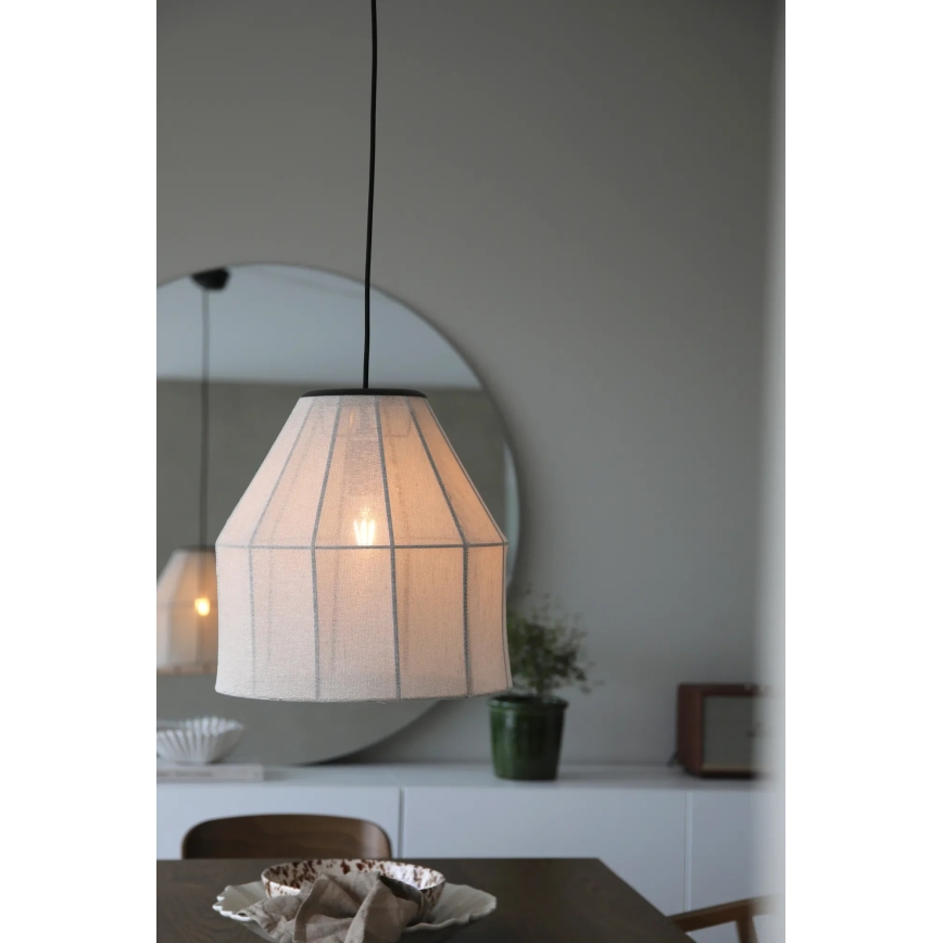 Markslöjd 108956 - Hanglamp met kabel AIKO 1xE27/60W/230V Ø 37 cm crème/zwart