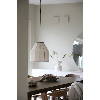 Markslöjd 108956 - Hanglamp met kabel AIKO 1xE27/60W/230V Ø 37 cm crème/zwart