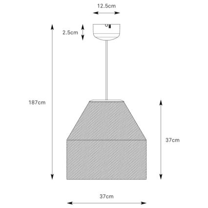 Markslöjd 108956 - Hanglamp met kabel AIKO 1xE27/60W/230V Ø 37 cm crème/zwart