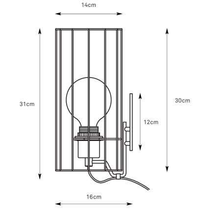 Markslöjd 108960 - Wandlamp HIKARI 1xE27/60W/230V wit/zwart