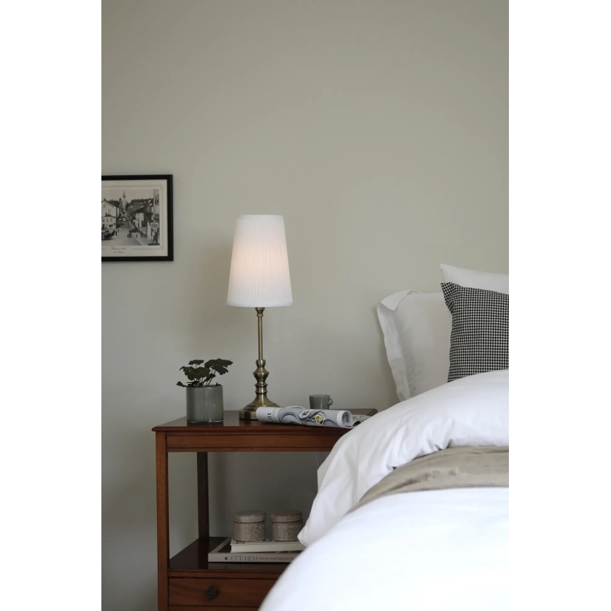 Markslöjd 108969 - Tafellamp NOBLE 1xE14/40W/230V 56 cm wit/messing