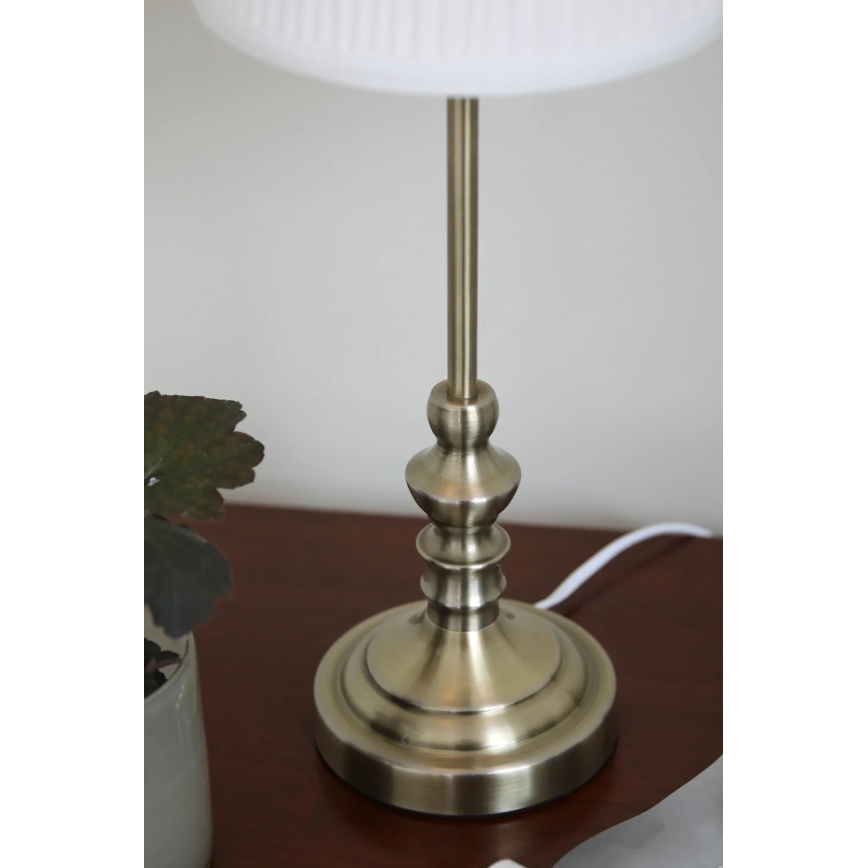 Markslöjd 108969 - Tafellamp NOBLE 1xE14/40W/230V 56 cm wit/messing