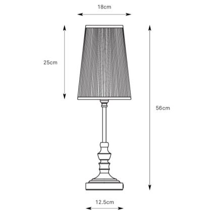 Markslöjd 108969 - Tafellamp NOBLE 1xE14/40W/230V 56 cm wit/messing