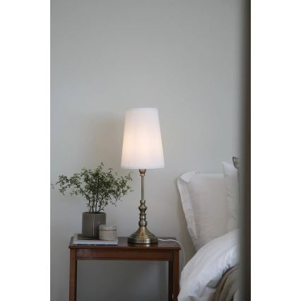 Markslöjd 108970 - Tafellamp NOBLE 1xE14/40W/230V 66 cm wit/messing