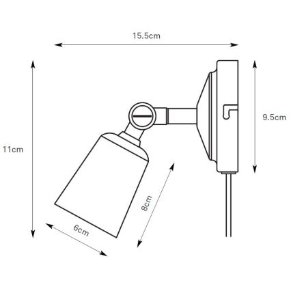 Markslöjd 108978 - TINY wandspot 1x GU10/7W/230V, messing