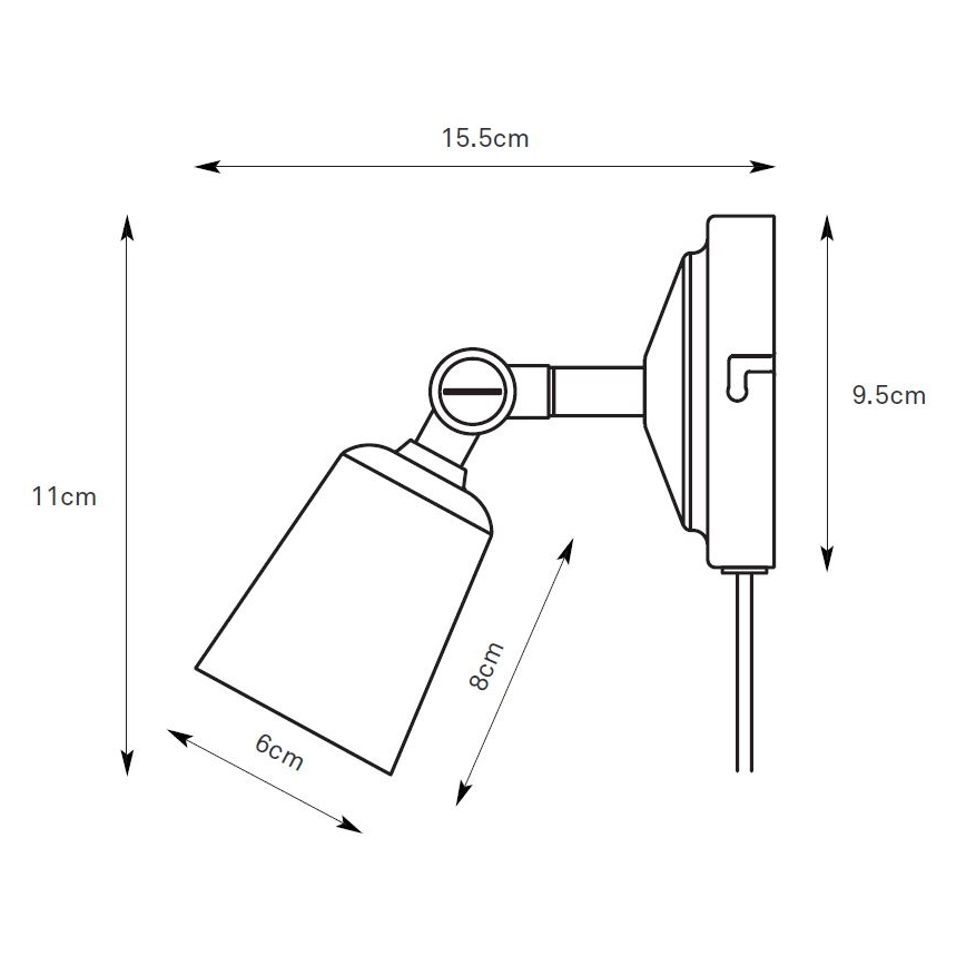 Markslöjd 108978 - TINY wandspot 1x GU10/7W/230V, messing
