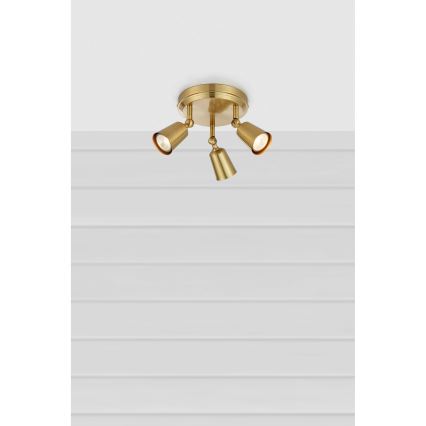 Markslöjd 108980 - Plafondspot TINY 3xGU10/7W/230V messing