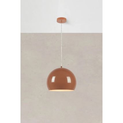 Markslöjd 108987 - Hanglamp aan kabel POP 1xE27/40W/230V Ø 28 cm bruin