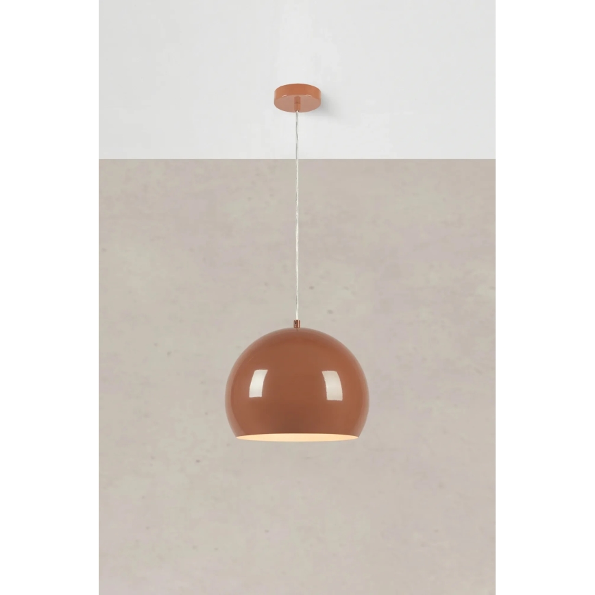 Markslöjd 108987 - Hanglamp aan kabel POP 1xE27/40W/230V Ø 28 cm bruin