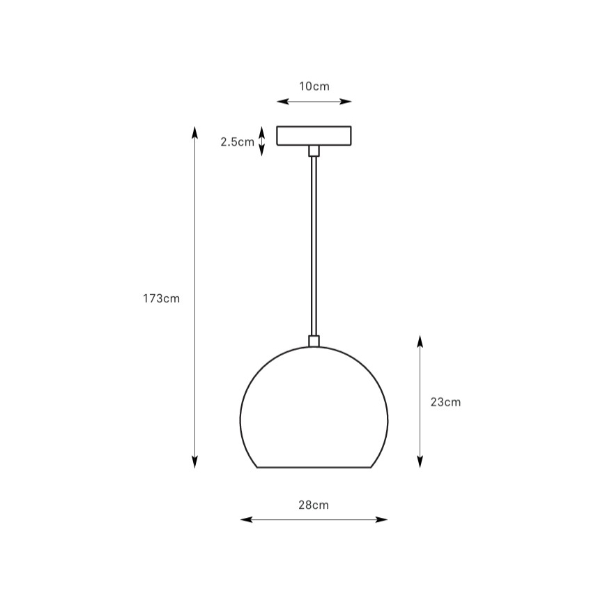 Markslöjd 108987 - Hanglamp aan kabel POP 1xE27/40W/230V Ø 28 cm bruin