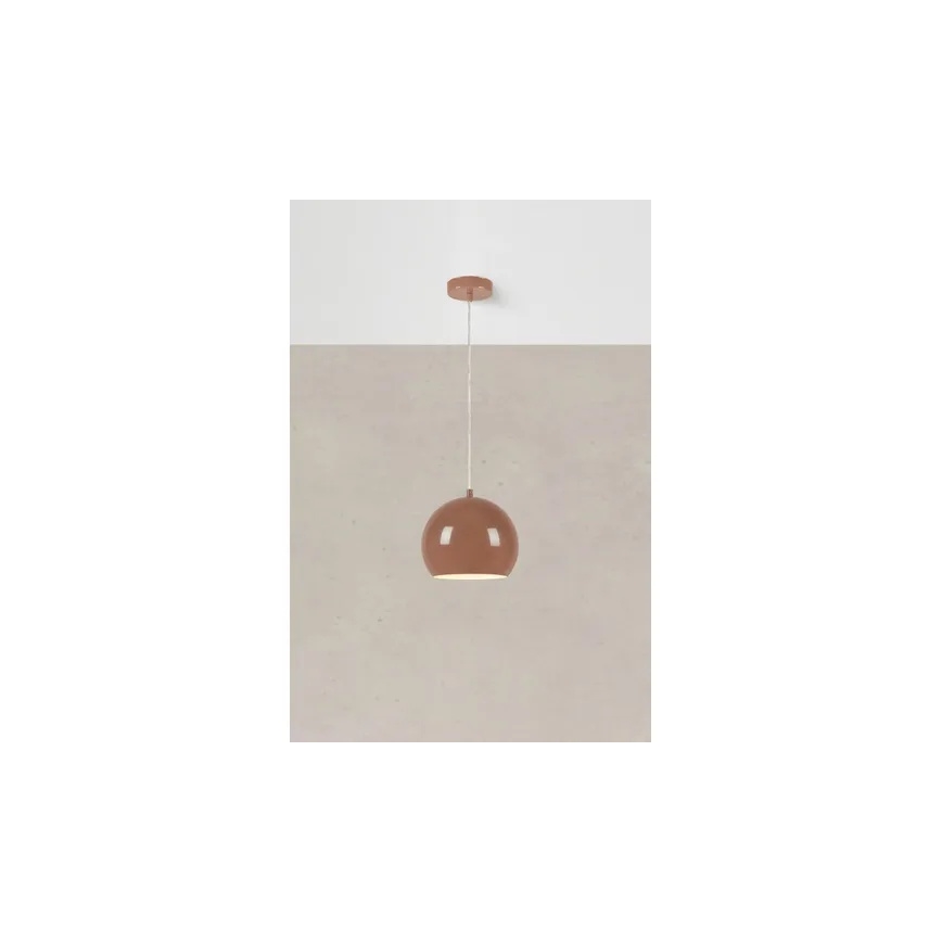 Markslöjd 108990 - Hanglamp aan snoer POP 1xGU10/7W/230V Ø 20 cm bruin