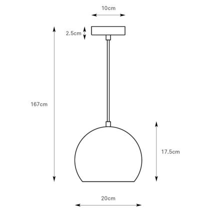 Markslöjd 108990 - Hanglamp aan snoer POP 1xGU10/7W/230V Ø 20 cm bruin