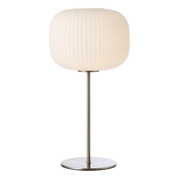 Markslöjd 109007 - Tafellamp SOBER 1xE27/40W/230V wit/mat chroom