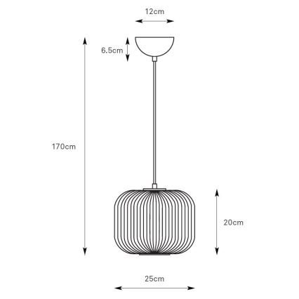 Markslöjd 109008 - SOBER hanglamp aan kabel 1xE27/40W/230V Ø 25 cm mat chroom