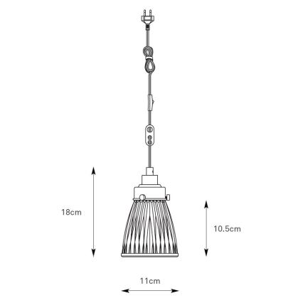 Markslöjd 109010 - Hanglamp aan kabel BELLIS 1xE14/40W/230V, messing
