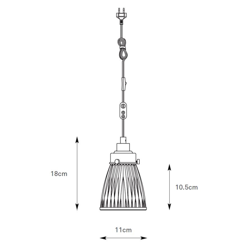 Markslöjd 109010 - Hanglamp aan kabel BELLIS 1xE14/40W/230V, messing